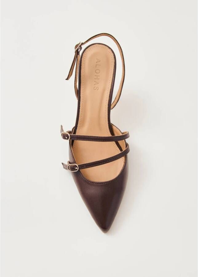 ALOHAS Joelle Bruin Leren Pumps Brown Dames