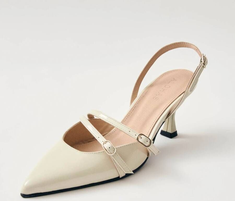 ALOHAS Joelle Onix Crème Leren Pumps White Dames