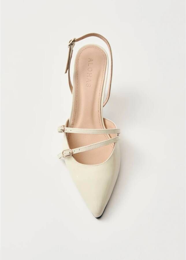 ALOHAS Joelle Onix Crème Leren Pumps White Dames