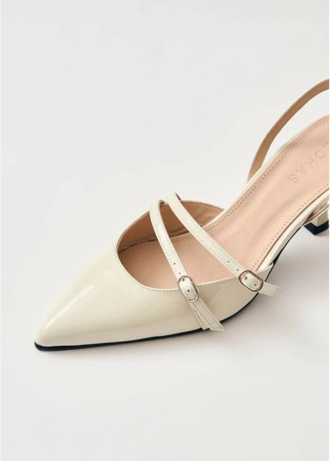 ALOHAS Joelle Onix Crème Leren Pumps White Dames