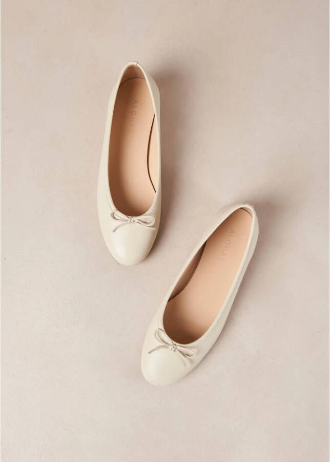 ALOHAS Leren balletflats White Dames