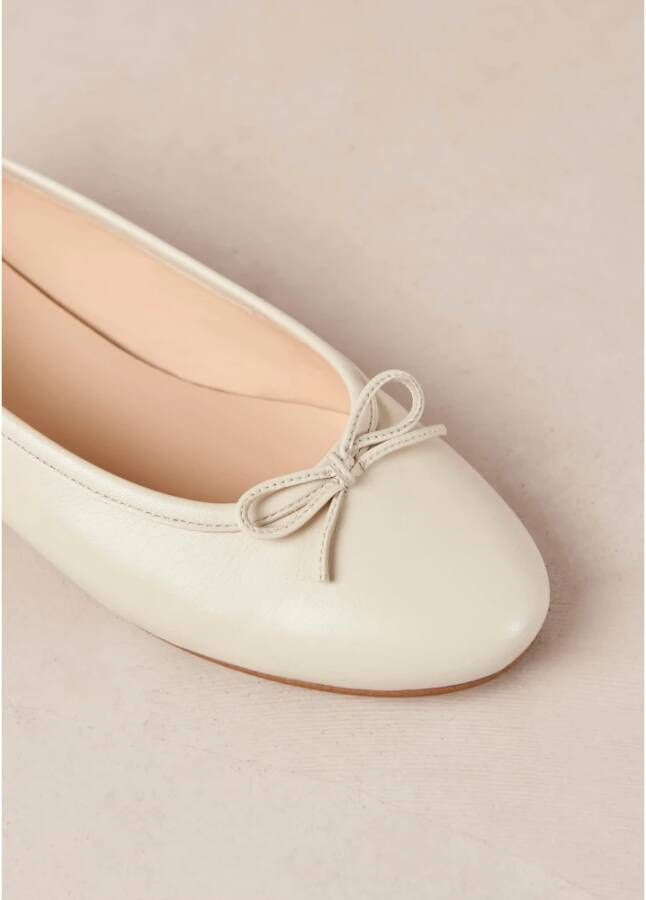 ALOHAS Leren balletflats White Dames