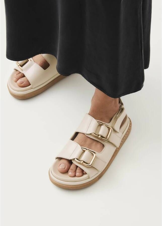 ALOHAS Leren sandalen Beige Dames