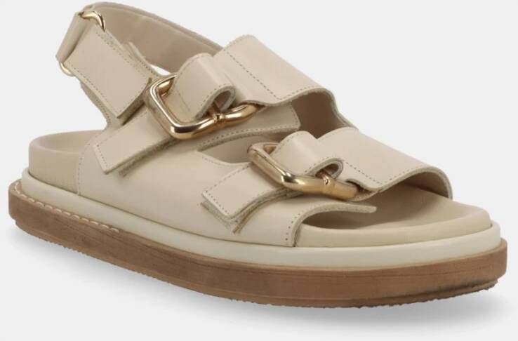 ALOHAS Leren sandalen Beige Dames