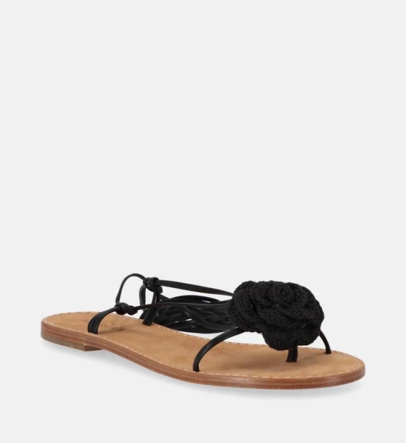 ALOHAS Leren sandalen Black Dames