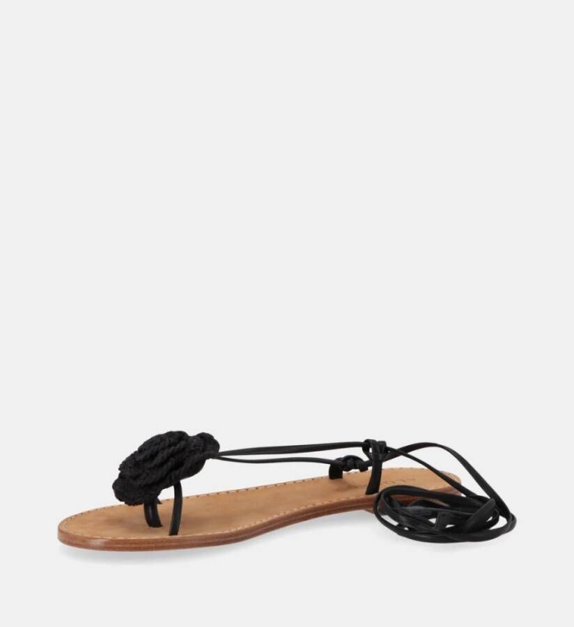 ALOHAS Leren sandalen Black Dames