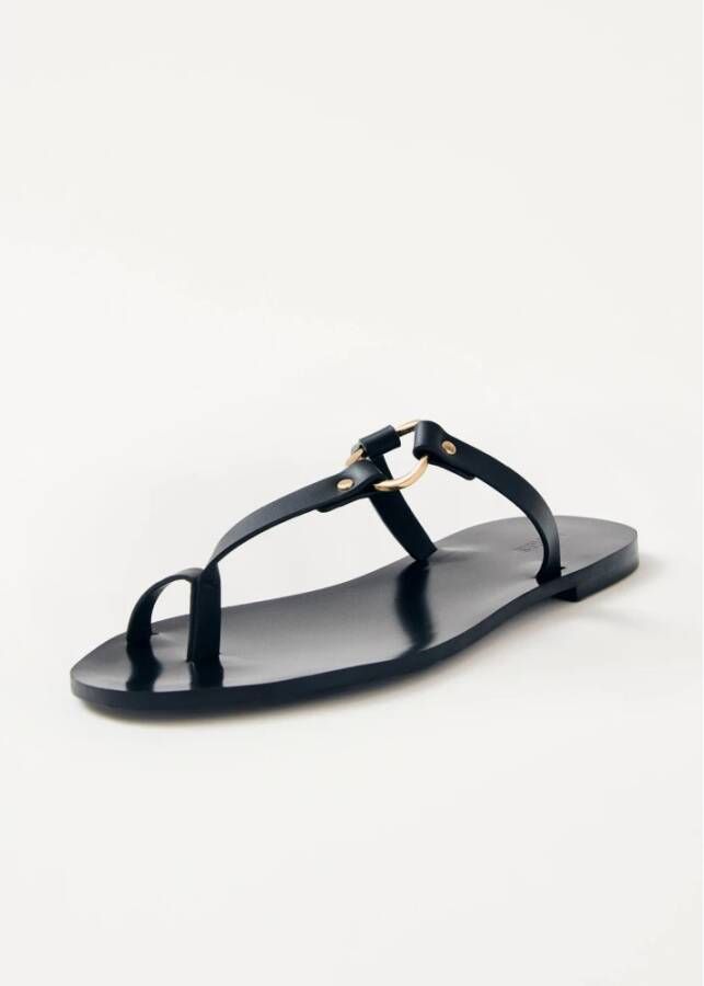 ALOHAS Leren Sandalen Black Dames