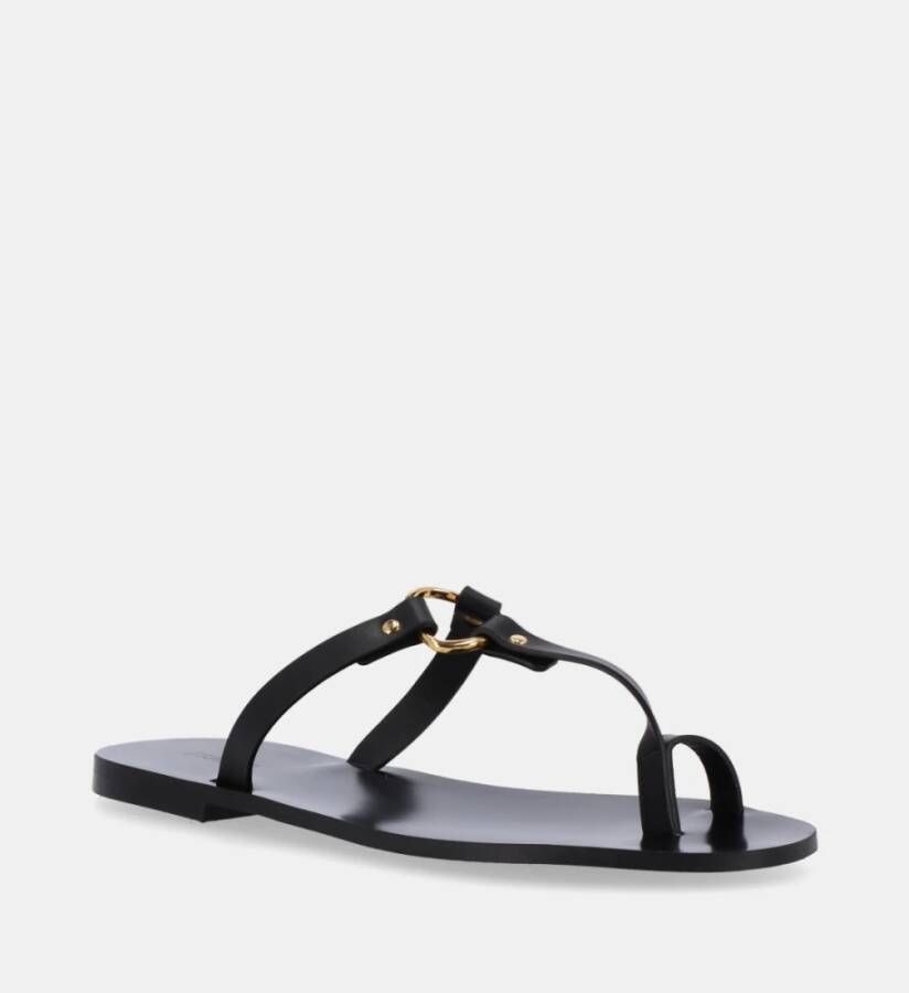 ALOHAS Leren Sandalen Black Dames