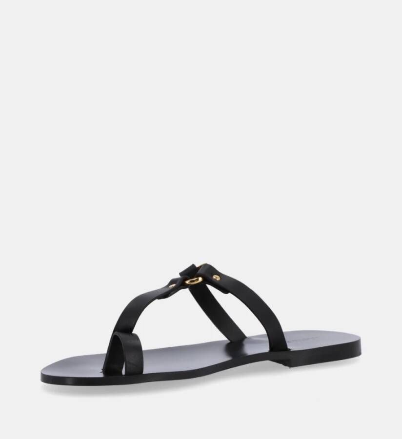 ALOHAS Leren Sandalen Black Dames