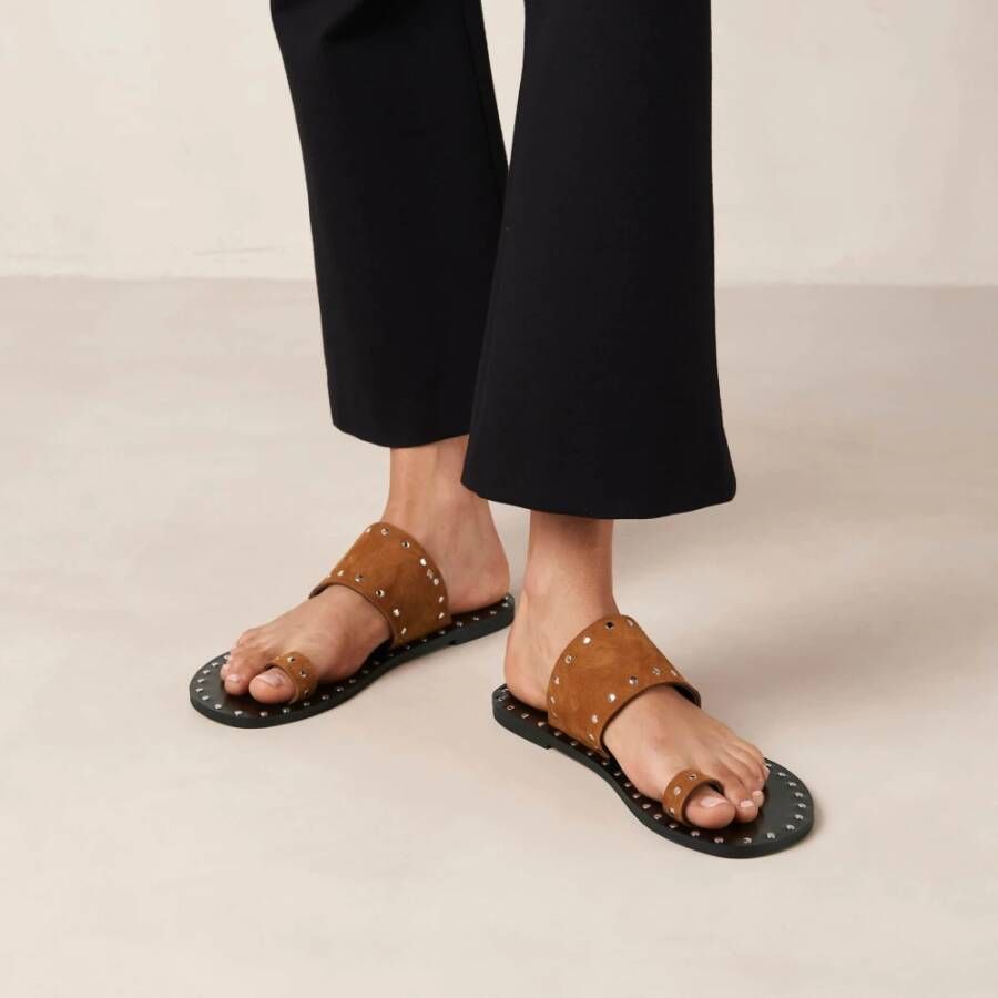 ALOHAS Leren sandalen Brown Dames