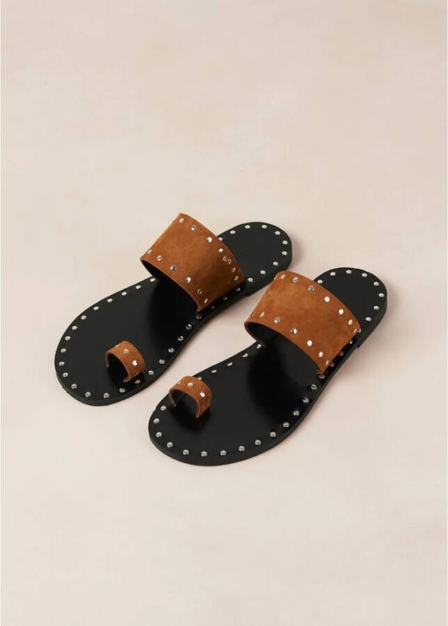 ALOHAS Leren sandalen Brown Dames