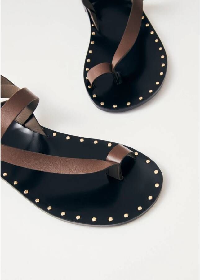 ALOHAS Leren sandalen Brown Dames