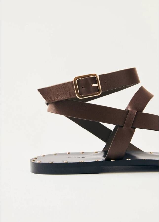 ALOHAS Leren sandalen Brown Dames