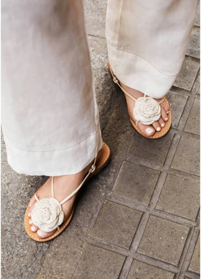 ALOHAS Leren sandalen White Dames