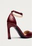 ALOHAS Liebe Onix Burgundy Leren Pumps Red Dames - Thumbnail 6