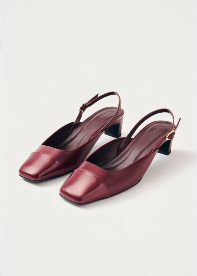 ALOHAS Lindy Leren Pumps Red Dames