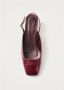 ALOHAS Lindy Leren Pumps Red Dames - Thumbnail 3