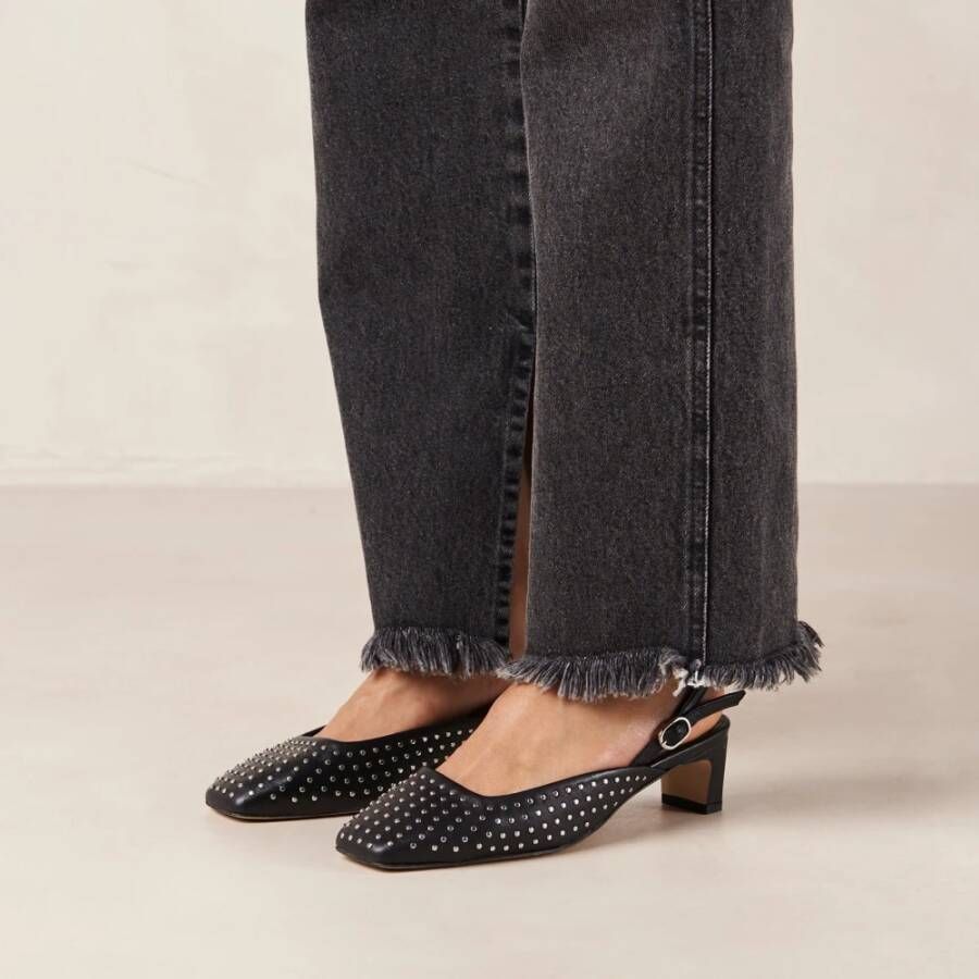 ALOHAS Lindy Studs Leren Pumps Black Dames