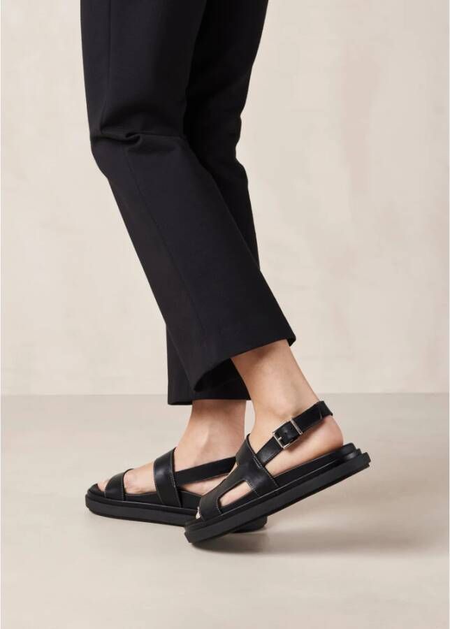 ALOHAS Lorelei Leren Sandalen Black Dames