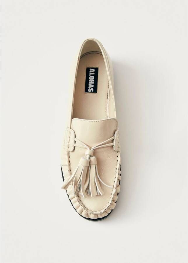 ALOHAS Marietta Leren Loafers Beige Dames