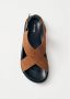 ALOHAS Nico Suede Bruin Leren Sandalen Brown Dames - Thumbnail 2