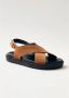 ALOHAS Nico Suede Bruin Leren Sandalen Brown Dames - Thumbnail 3