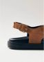 ALOHAS Nico Suede Bruin Leren Sandalen Brown Dames - Thumbnail 4