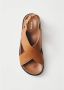 ALOHAS Bruine leren sandalen 3cm hak Brown Dames - Thumbnail 5