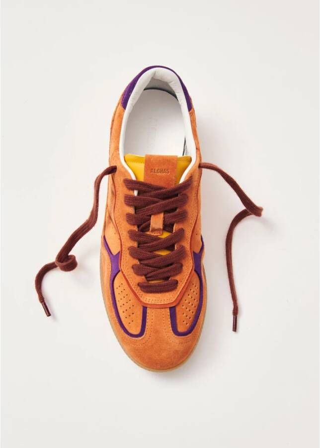 ALOHAS Oranje Leren Sneakers Orange Dames