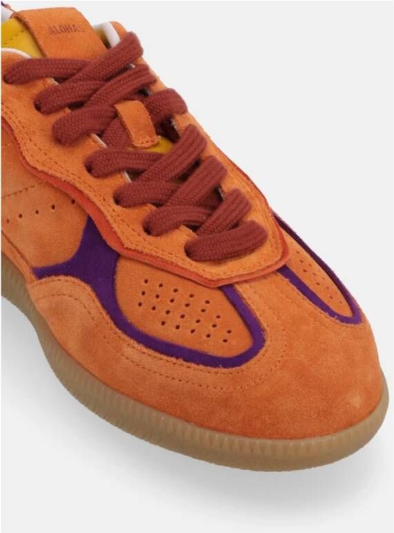 ALOHAS Oranje Leren Sneakers Orange Dames