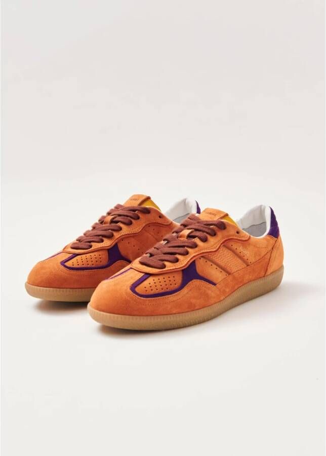 ALOHAS Oranje Leren Sneakers Orange Dames