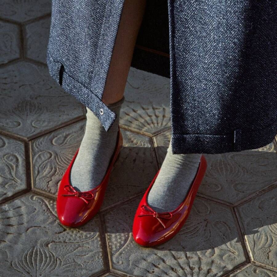 ALOHAS Oriana Onix Leren Ballet Flats Red Dames