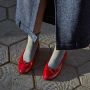 ALOHAS Oriana Onix Leren Ballet Flats Red Dames - Thumbnail 4