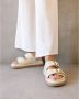 ALOHAS Harper Crème Leren Sandalen Beige Dames - Thumbnail 7