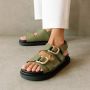 ALOHAS Platte sandalen Groen Dames - Thumbnail 4