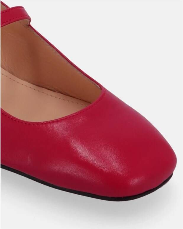 ALOHAS Por Do Sol Rode Leren Ballet Flats Red Dames