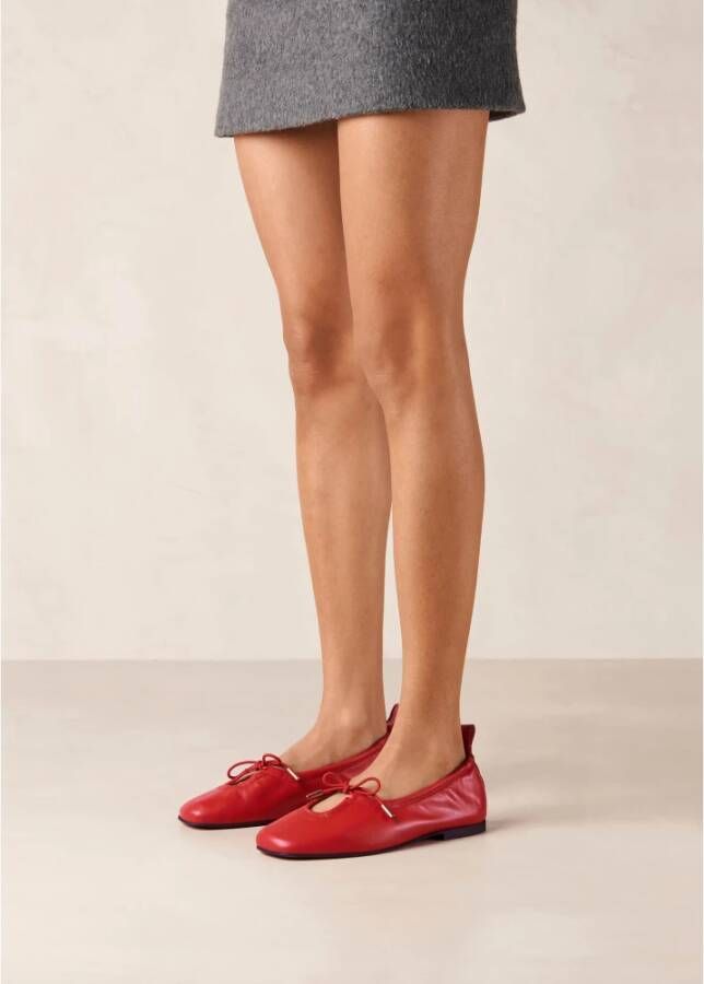 ALOHAS Rosalind Rode Leren Ballet Flats Red Dames