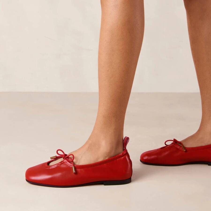 ALOHAS Rosalind Rood Leren Ballet Flats Red Dames