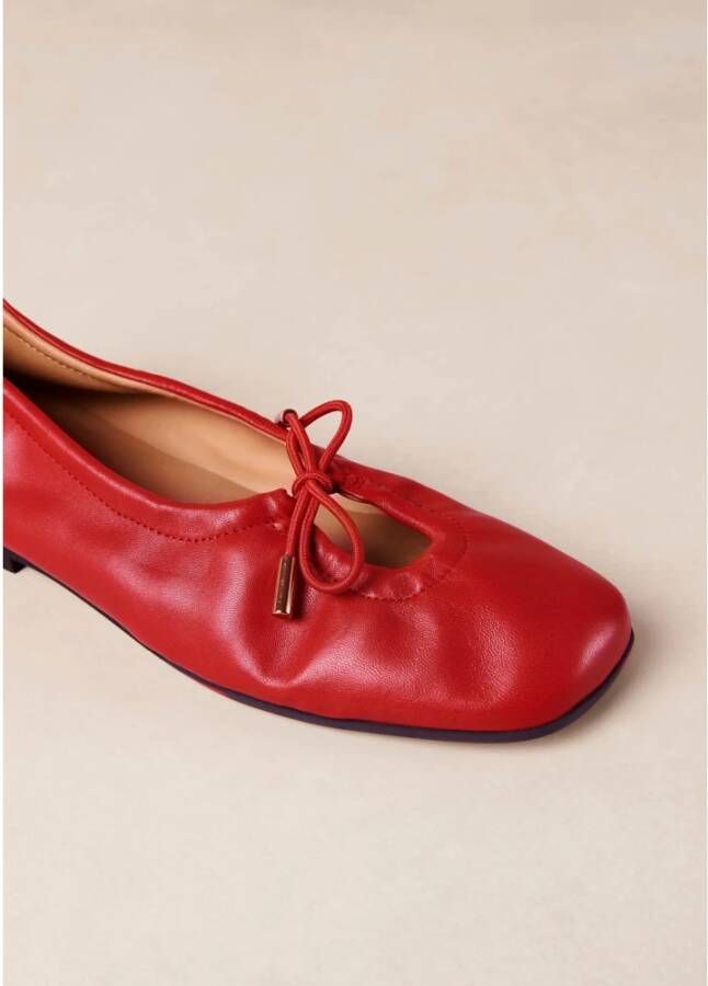 ALOHAS Rosalind Rood Leren Ballet Flats Red Dames