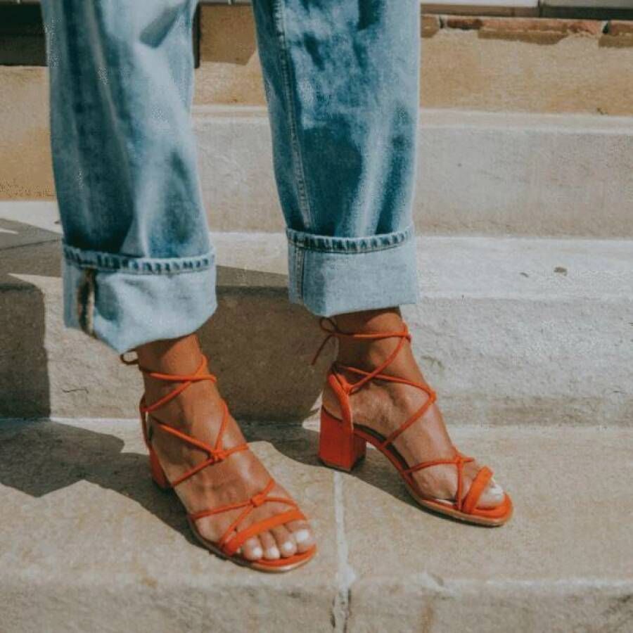 ALOHAS Sandalen met hoge hakken Oranje Dames