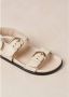 ALOHAS Roomwit leren sandalen Beige Dames - Thumbnail 7