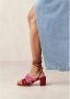 ALOHAS Letizia Leren Sandalen Red Dames - Thumbnail 3