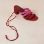 ALOHAS Letizia Leren Sandalen Red Dames - Thumbnail 4