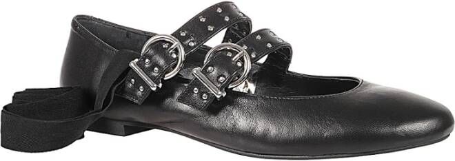 ALOHAS Studded Zwarte Balletflats Black Dames