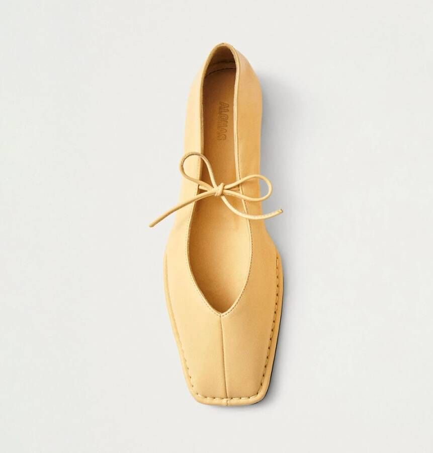 ALOHAS Sway Leren Ballet Flats Yellow Dames