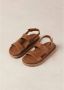 ALOHAS Tan leren sandalen Brown Dames - Thumbnail 6