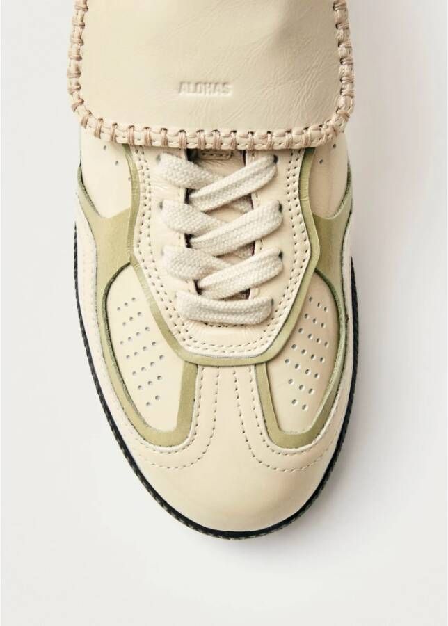 ALOHAS Tb.490 Club Onix Cream Leren Sneakers White Dames