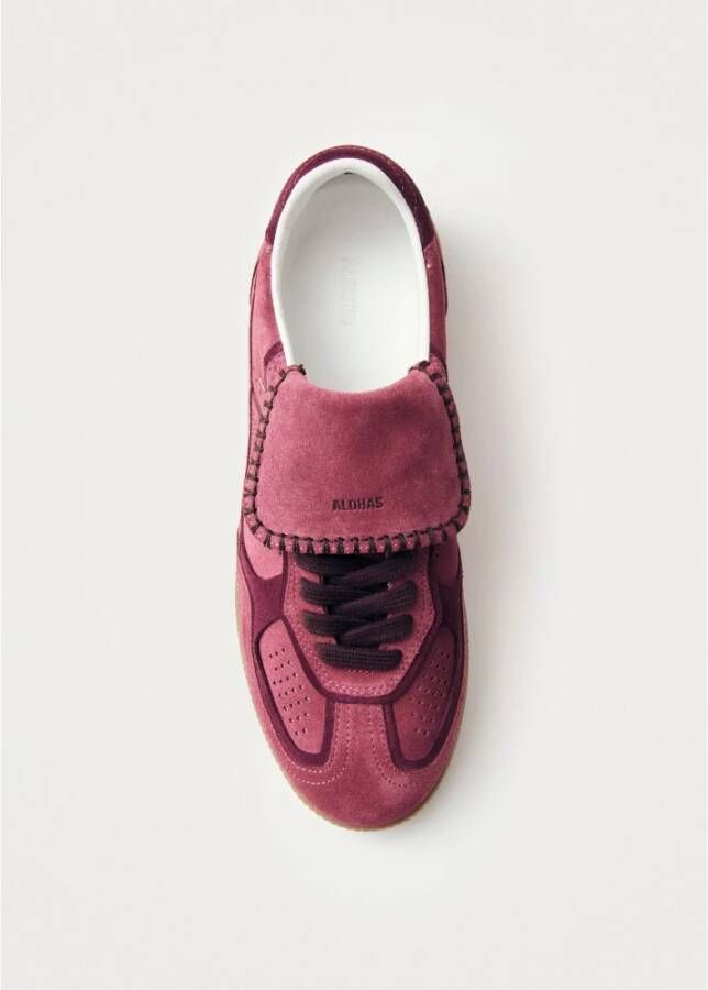 ALOHAS Tb.490 Club Suede Framboos Leren Sneakers Pink Dames