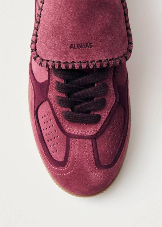 ALOHAS Tb.490 Club Suede Framboos Leren Sneakers Pink Dames