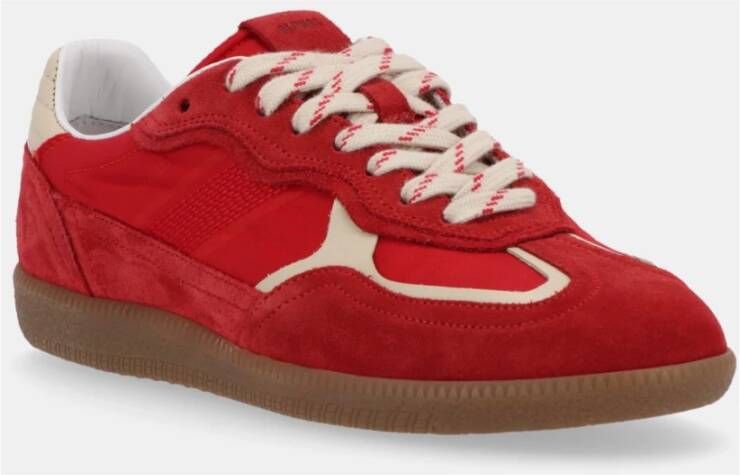 ALOHAS Tb.490 Rife Sheen Leren Sneakers Red Unisex